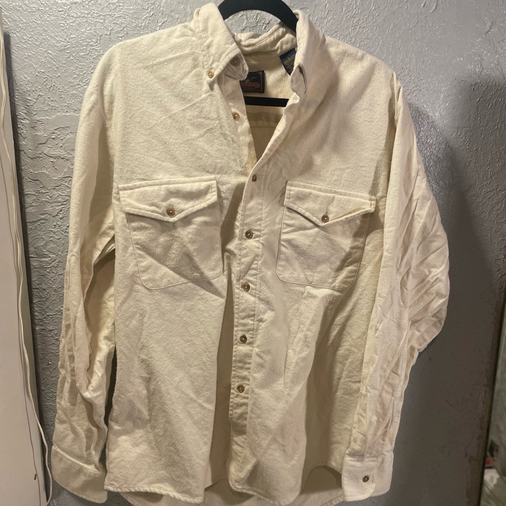 Men's Cream Button Down Shirt